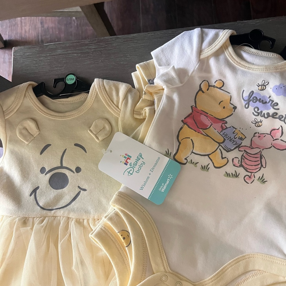 Disney Yellow and Cream Winnie the Pooh One Pieces